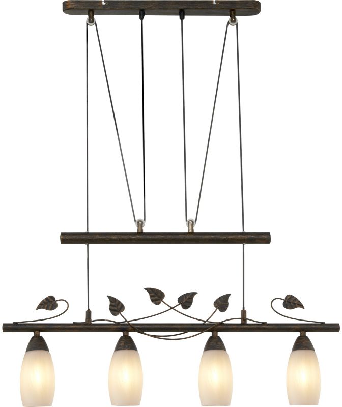 Globo Lighting Venezia závesné svietidlo 4x28 W čierna 30800423X