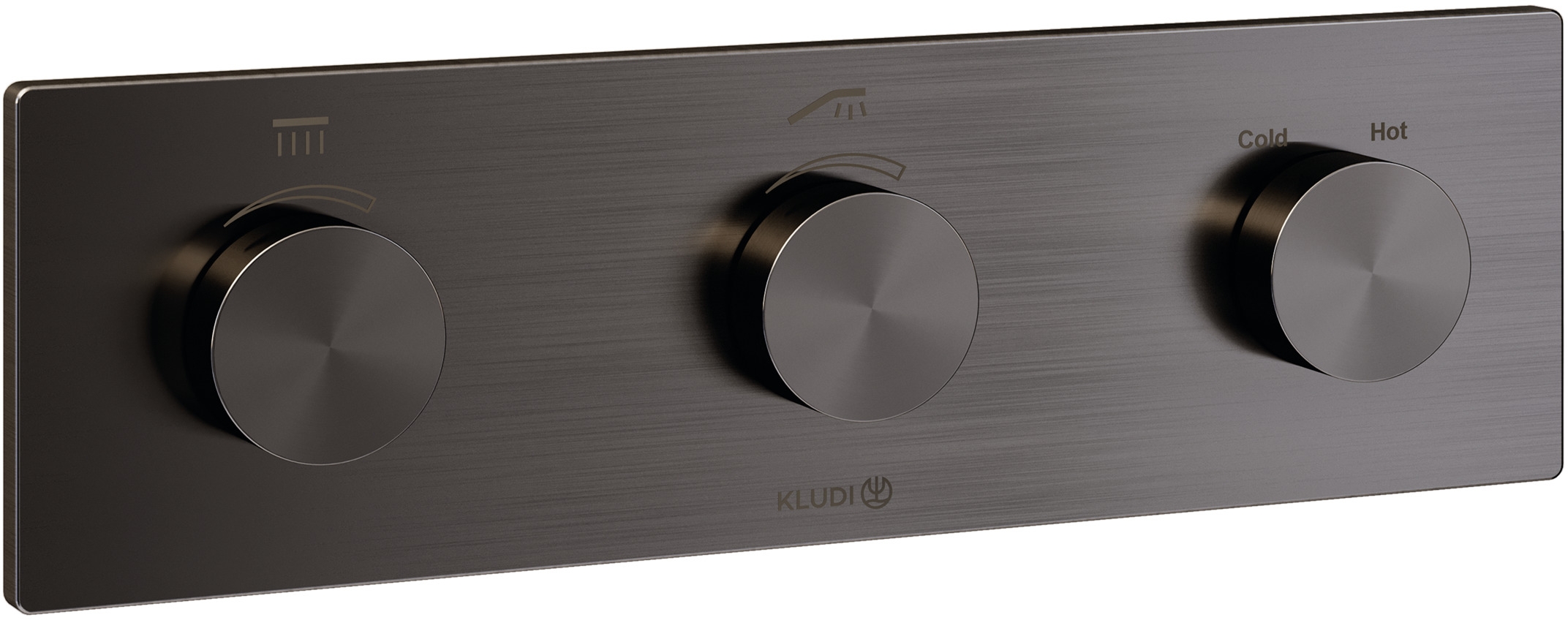 Kludi Pushtronic vaňová/sprchová batéria podomietková s termostatom čierna 38300N2-00