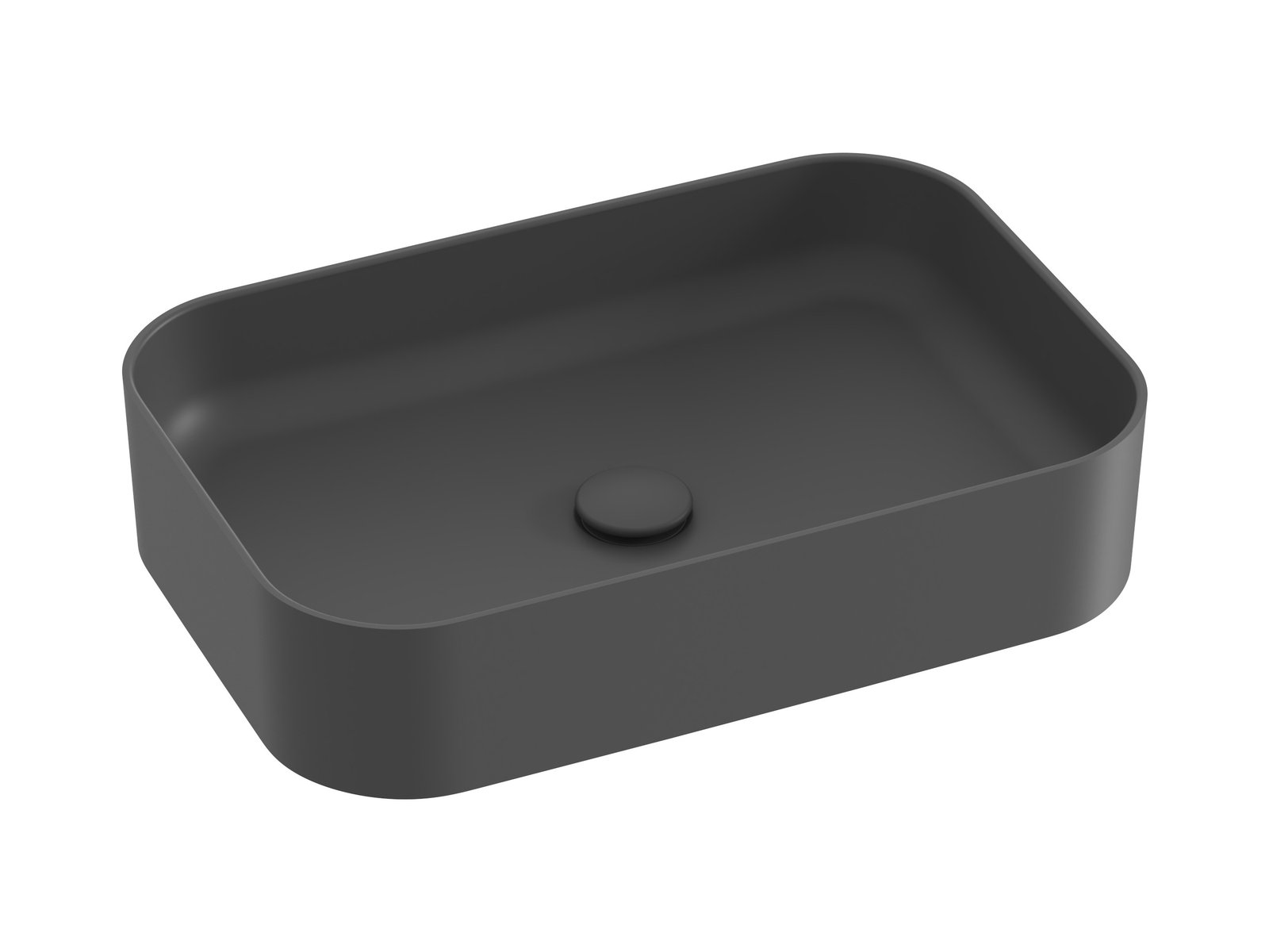 Ravak Ceramic umývadlo 55x37 cm obdĺžnik pultové umývadlo antracitová XJX03155003