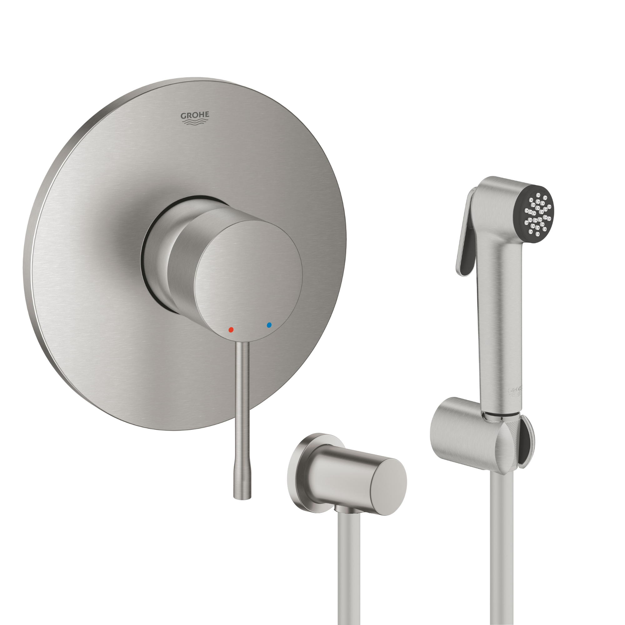 Súprava sprchová batéria Grohe Essence 24057DC1, bidetová batéria so sprchovou súpravou Grohe Tempesta 27513DC1, 27057DC0