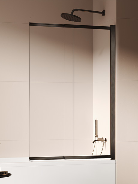 New Trendy Sensi vaňová zástena 100 cm dvojdielny brúsené/číre sklo P-0265