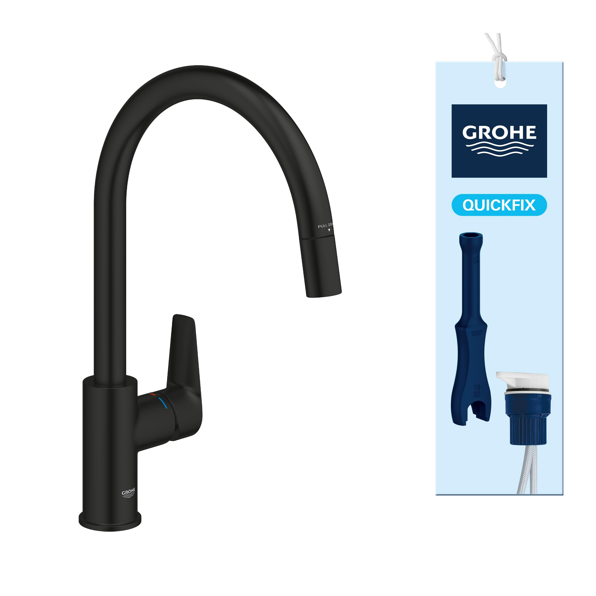 Grohe Start Edge kuchynská batéria stojánková čierna 305502430