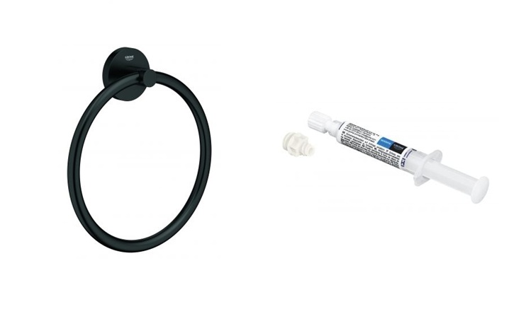 Súprava vešiak na uterák Grohe Start 411742430, lepidlo Grohe QuickGlue 41127000