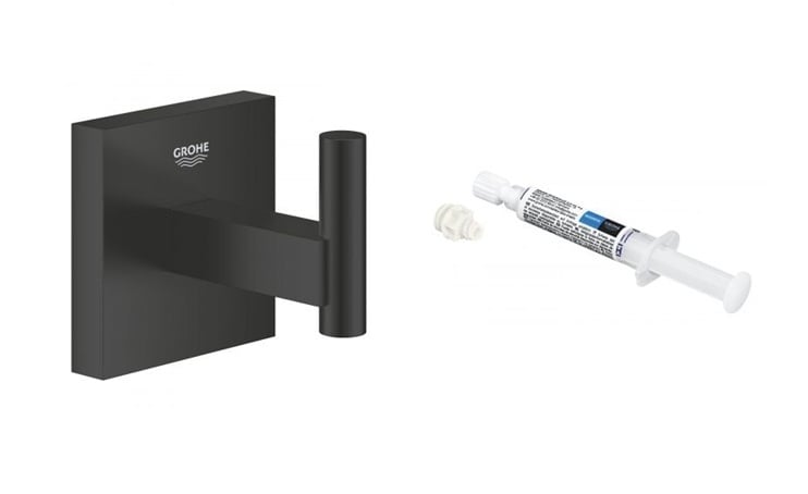 Súprava vešiak na uterák Grohe Start Cube 409612430, lepidlo Grohe QuickGlue 41127000