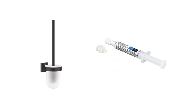 Súprava toaletná kefa Grohe Start Cube 409772430, lepidlo Grohe QuickGlue 41127000