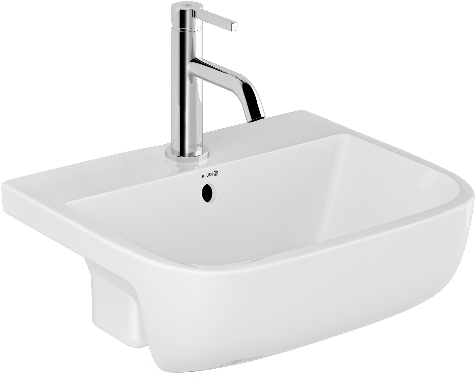 Kludi Resa umývadlo 42x35 cm obdĺžnik vstavané umývadlo biela lesklá 57W0243