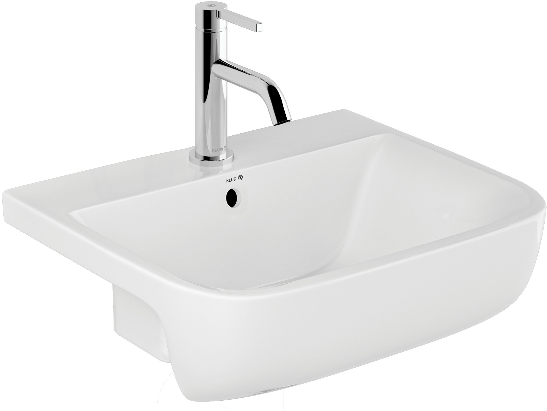 Kludi Resa umývadlo 52x46 cm obdĺžnik vstavané umývadlo biela 57W0343