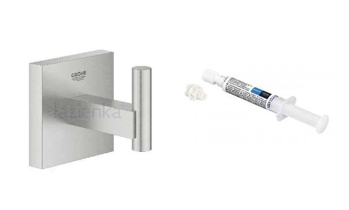Súprava vešiak na uterák Grohe Start Cube 40961DC0, lepidlo Grohe QuickGlue 41127000