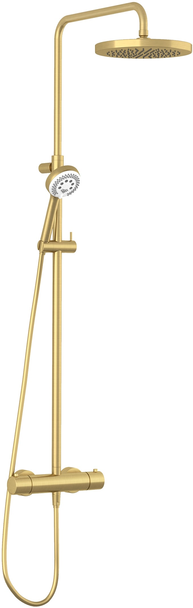 Kludi Logo Neo sprchová súprava nástenná s termostatom s dažďovou sprchou zlatá 68082N0-00