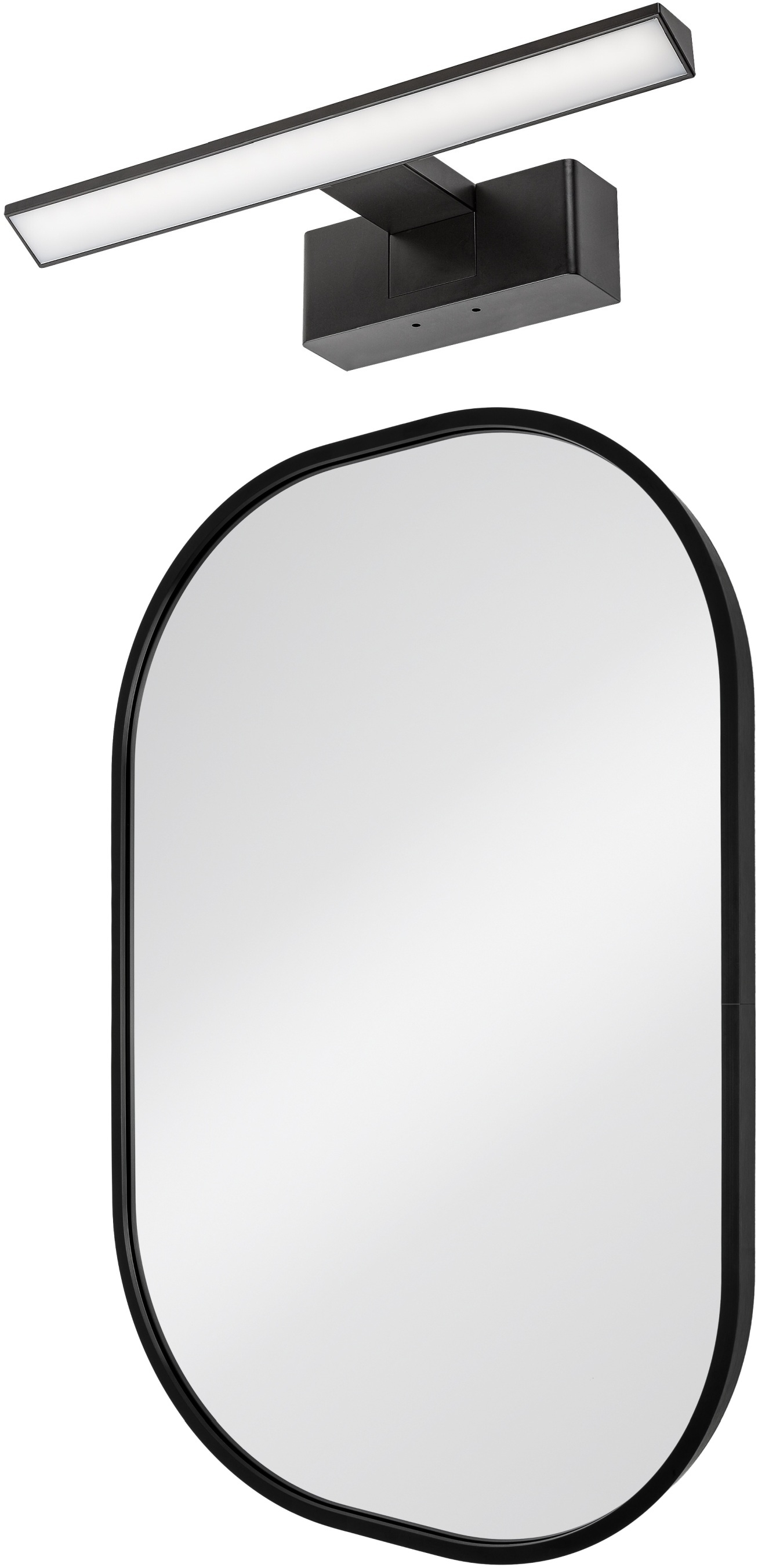 Súprava zrkadlo Dubiel Vitrum Luis 5905241012841, nástenná lampa Rabalux Loric 75024