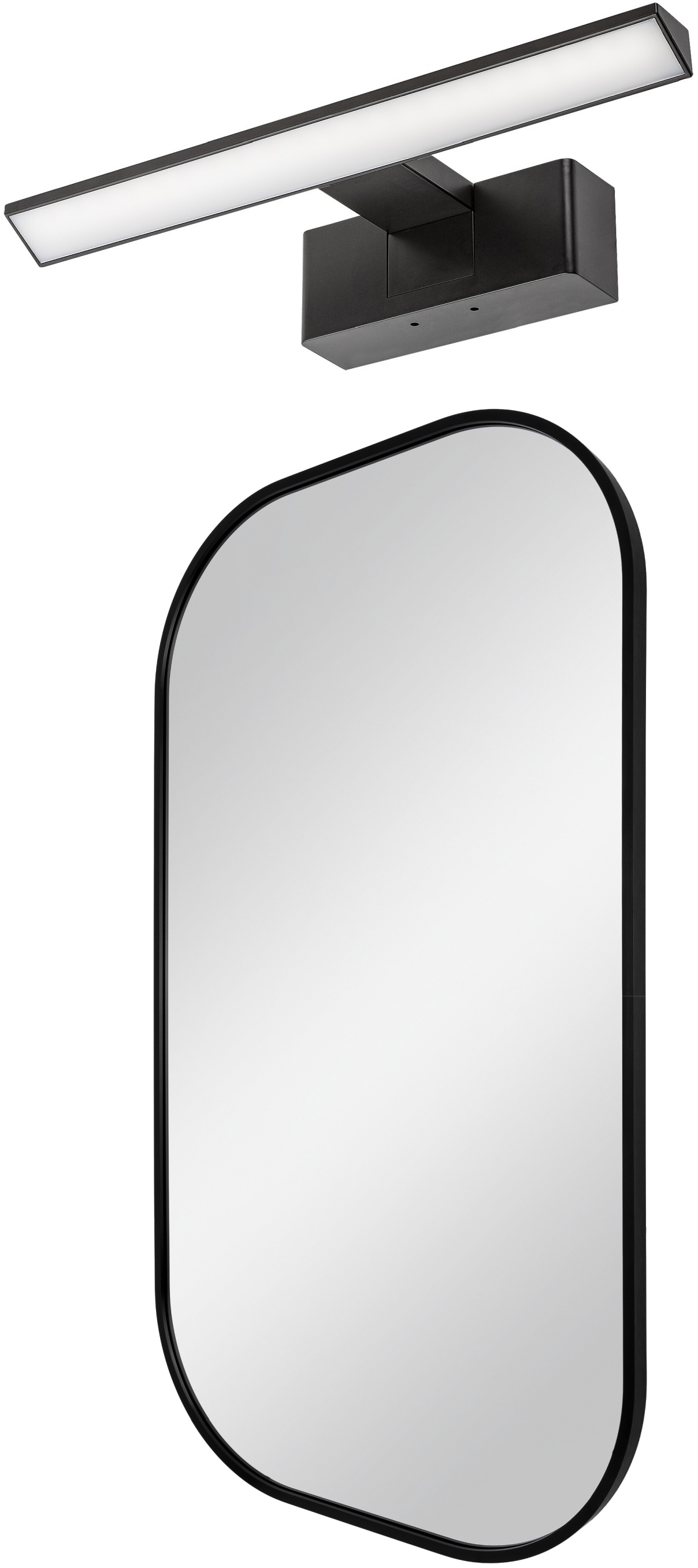 Súprava zrkadlo Dubiel Vitrum Luis 5905241012834, nástenná lampa Rabalux Loric 75024