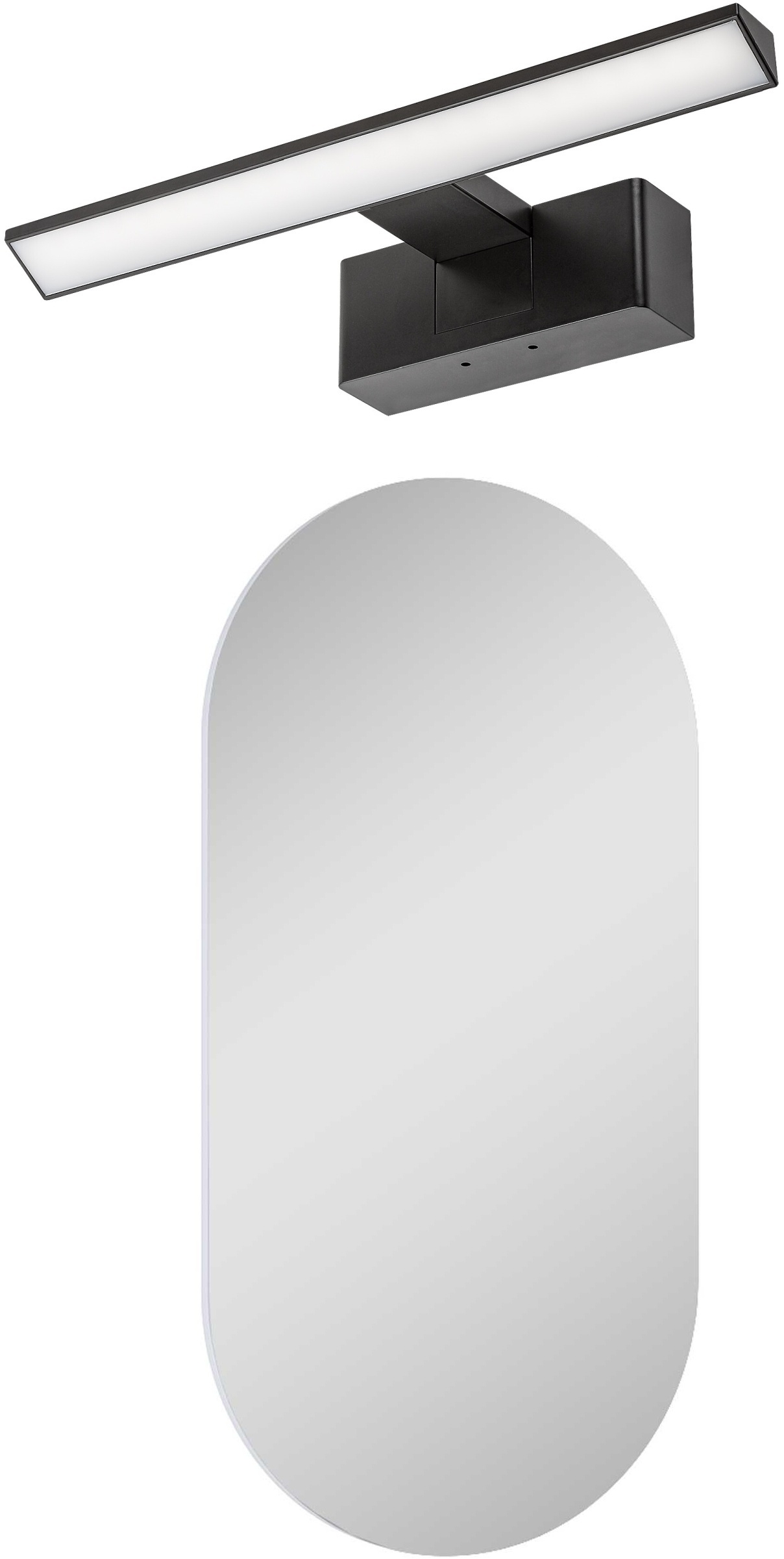 Súprava zrkadlo Elita Oval RE067567000010, nástenná lampa Rabalux Loric 75024