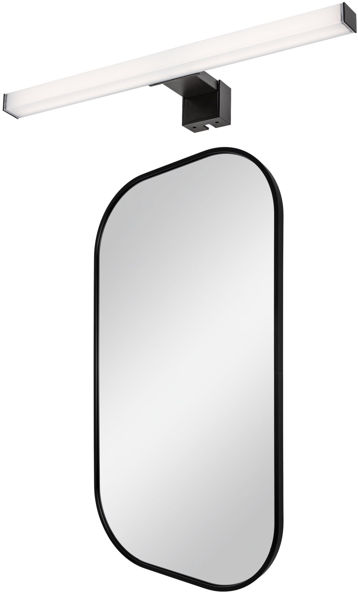 Súprava zrkadlo Dubiel Vitrum Luis 5905241012834, nástenná lampa Rabalux Oliro 75051