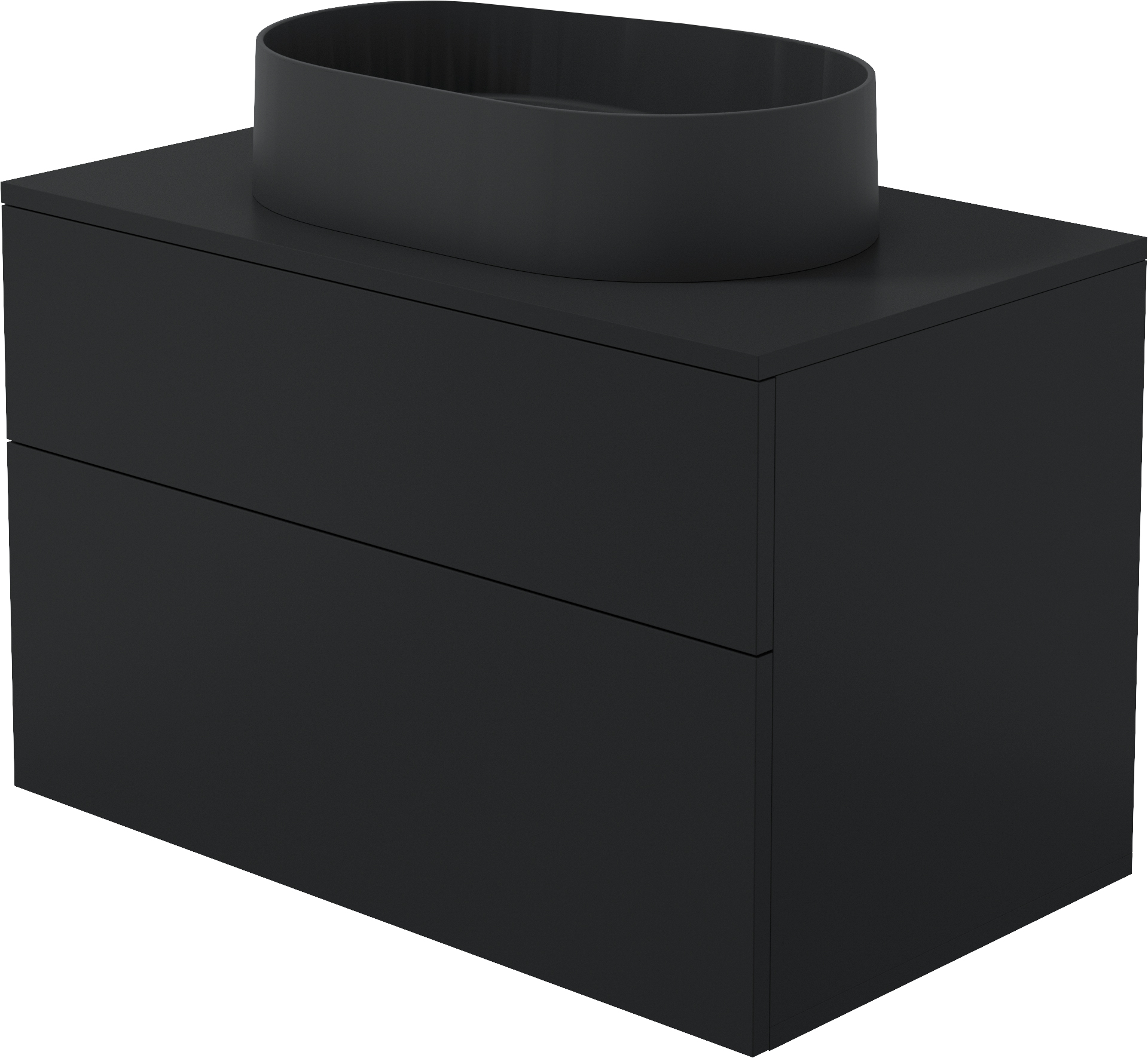 Deante Prizma umývadlo so skrinkou a doskou 80 cm čierna SDNB8SNU6S