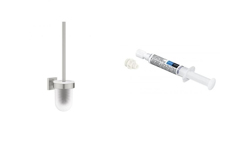 Súprava toaletná kefa Grohe Start Cube 40977DC0, lepidlo Grohe QuickGlue 41127000