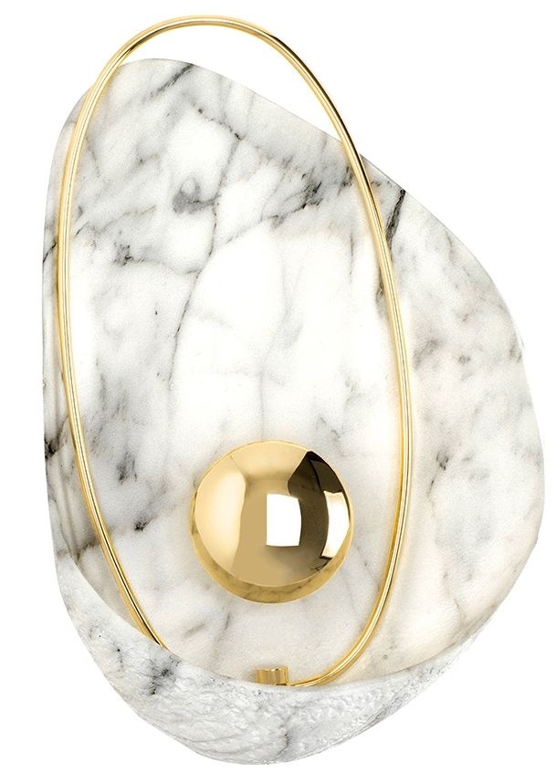 Moosee Rock nástenná lampa 1x4 W zlatá-mramorová MSE1501100145