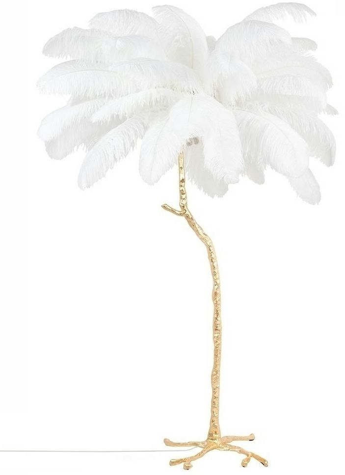 Moosee Tiffany stojaca lampa 5x40 W biela-zlatá MSE1501100417