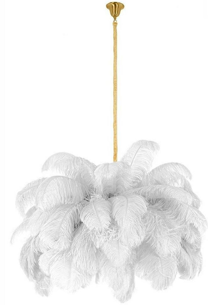 Moosee Tiffany závesné svietidlo x40 W biela-zlatá MSE1501100525