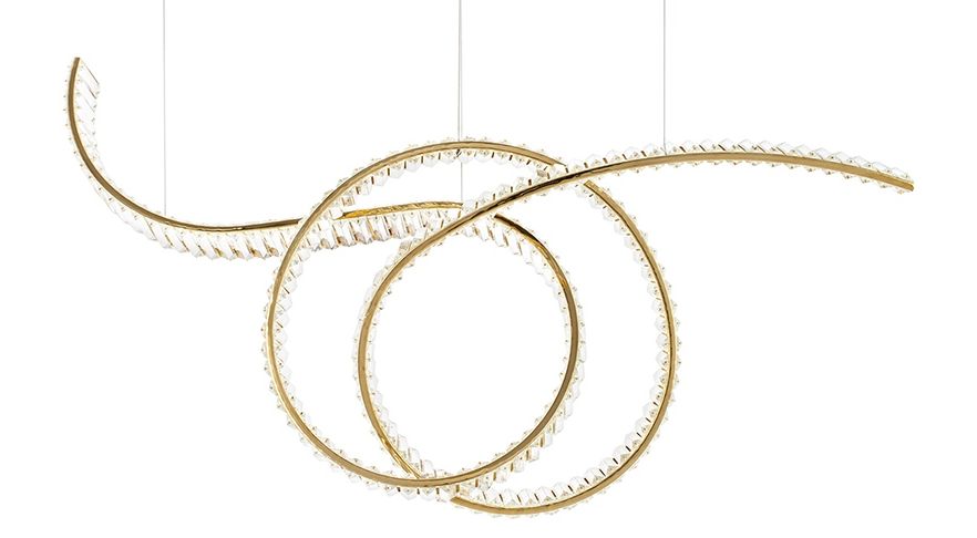 Moosee Wave závesné svietidlo 1x28 W zlatá MSE1501100188