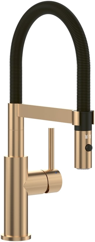 Villeroy & Boch Steel Expert Compact kuchynská batéria stojánková čierna-zlatá/staré zlato 92730023