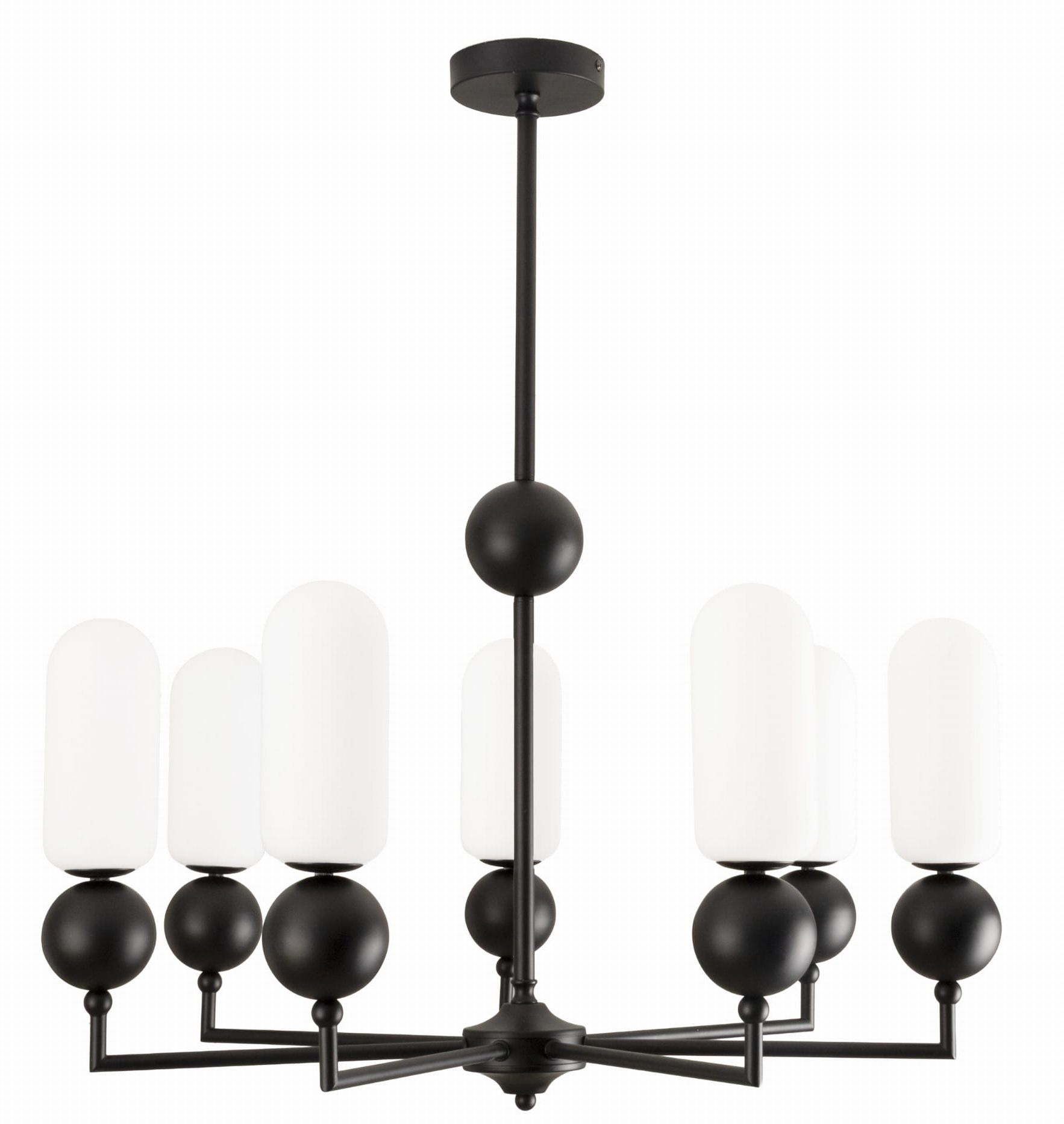 MaxLight Nova závesné svietidlo x7 W biela-čierna P0632