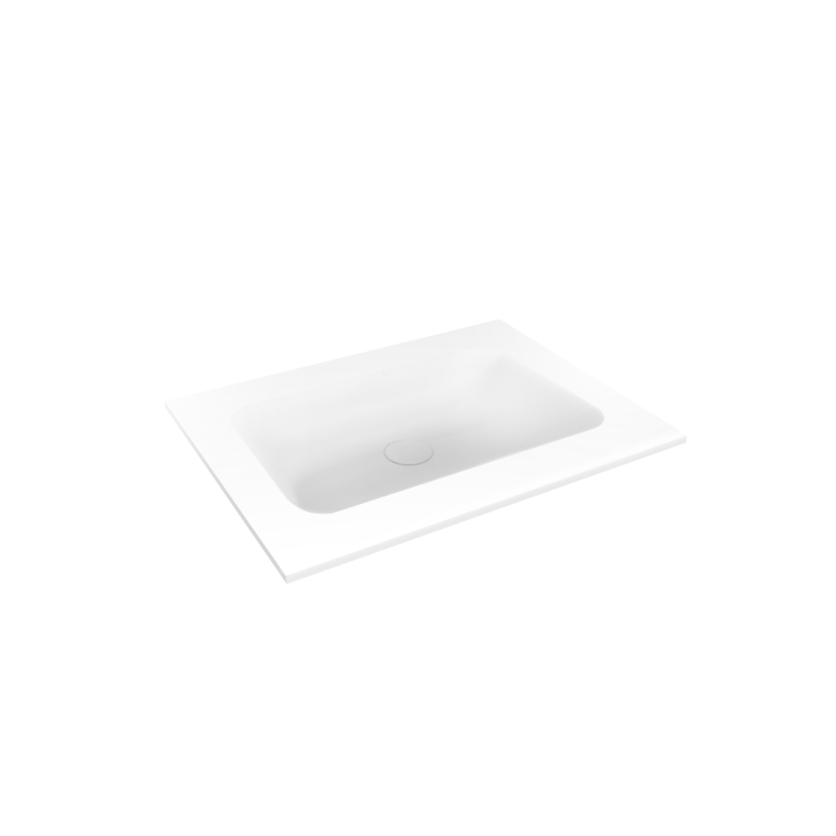 Oltens Kalla umývadlo 60.2x46 cm obdĺžnik umývadlo na nábytok biela 40209000