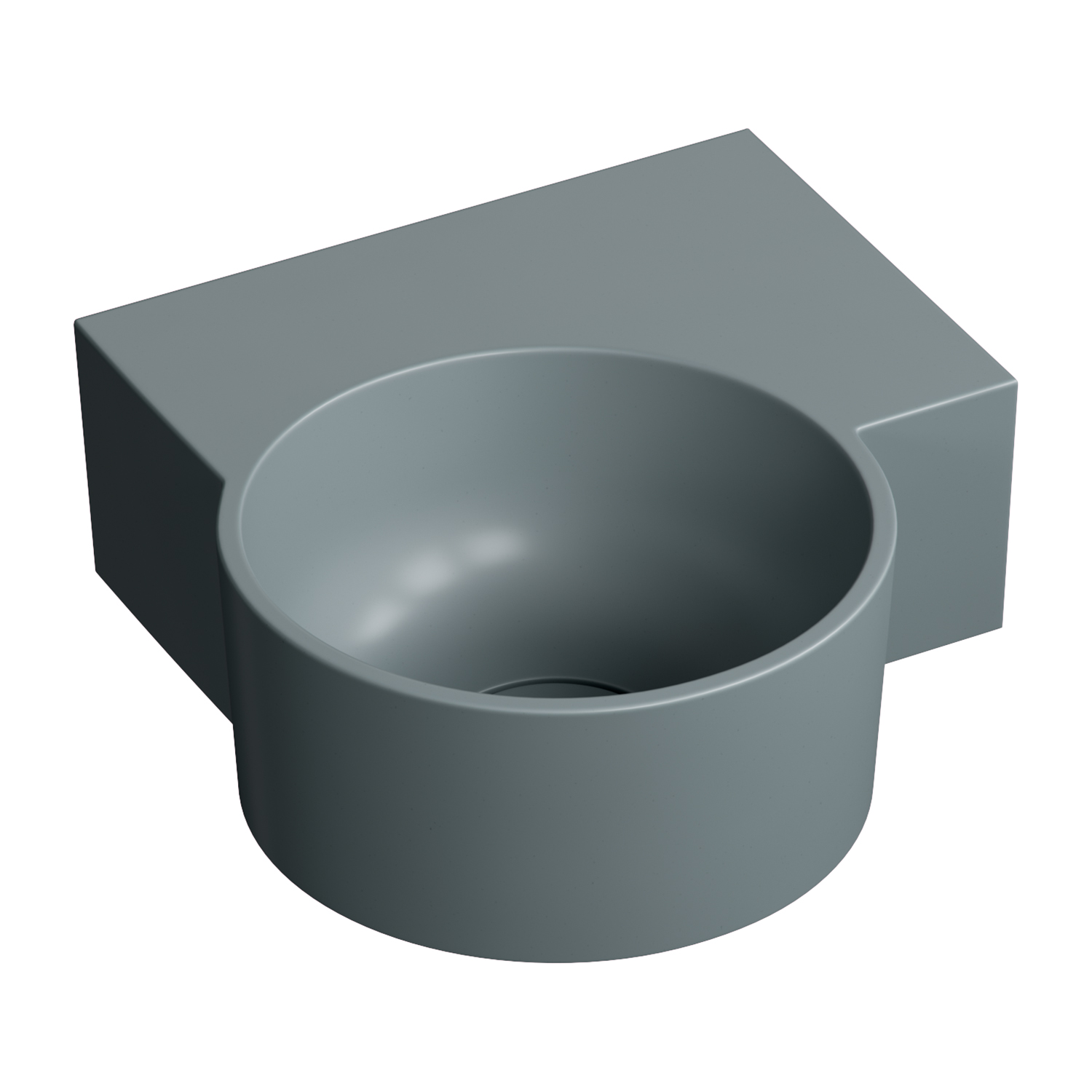 Omnires Ovo M+ umývadlo 33x34 cm rohový klasické umývadlo-pultové umývadlo sivá/kamenná OVO335UWPAG