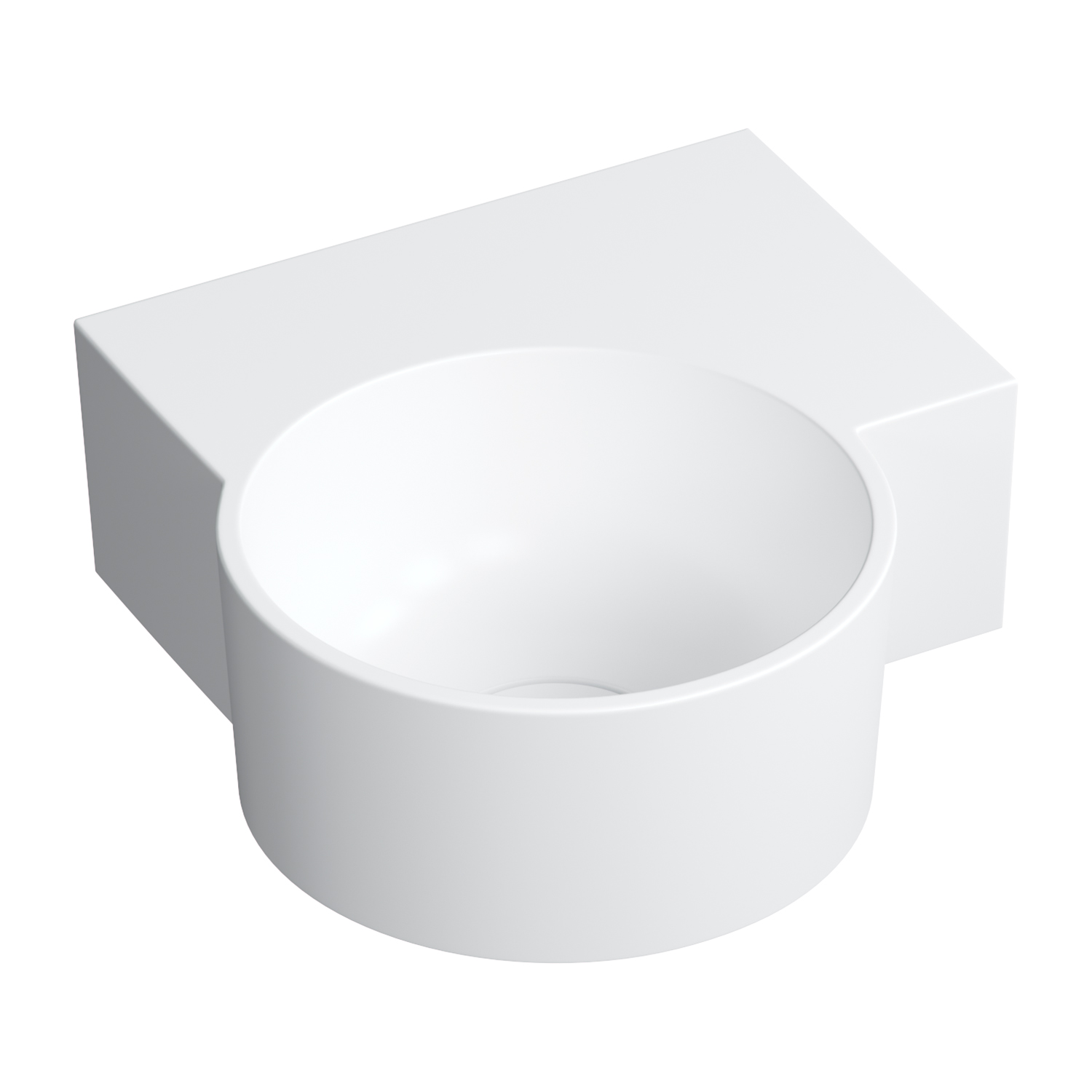 Omnires Ovo M+ umývadlo 33x34 cm rohový klasické umývadlo-pultové umývadlo biela OVO335UWPBM