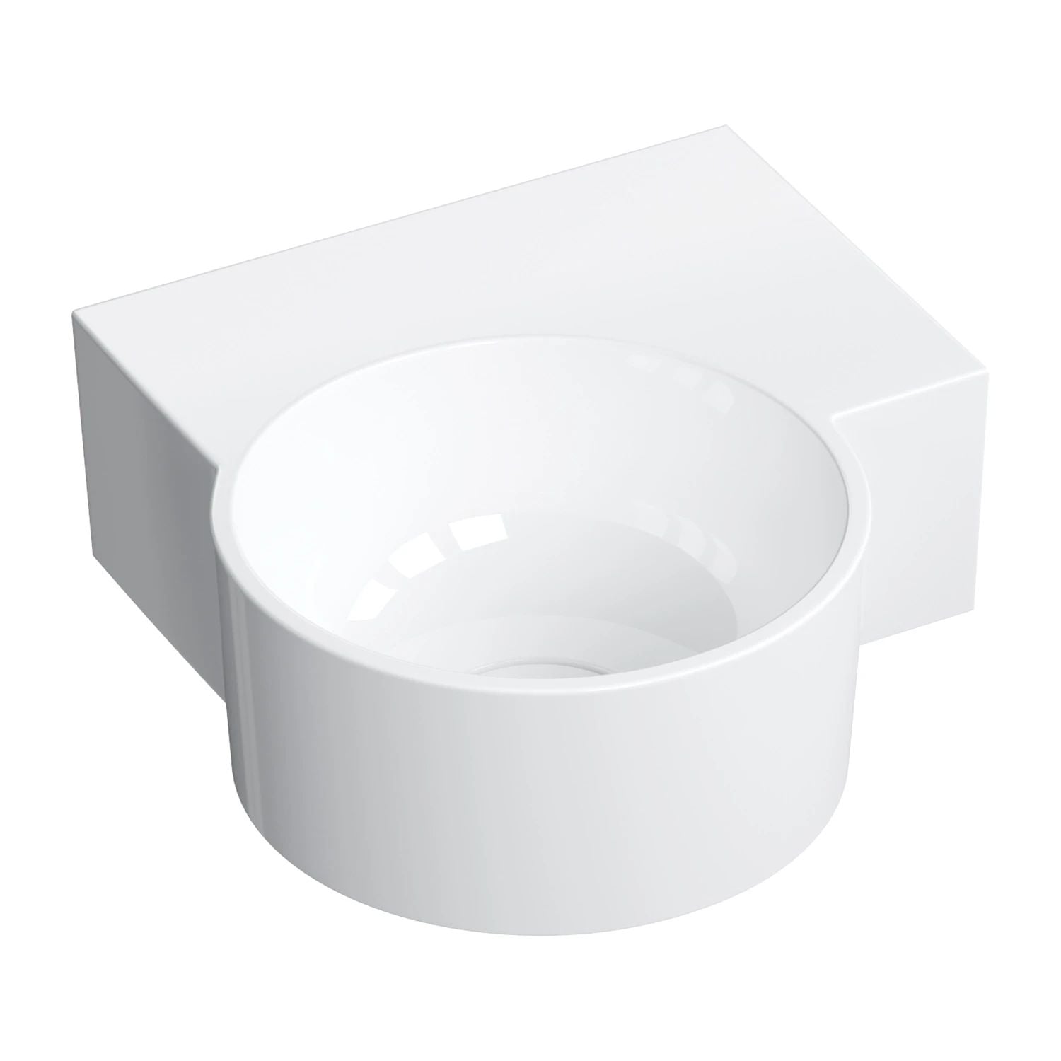 Omnires Ovo M+ umývadlo 33x34 cm rohový klasické umývadlo-pultové umývadlo biela OVO335UWPBP