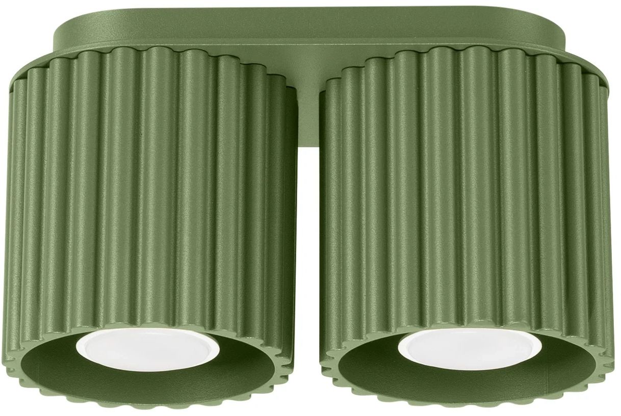 Sollux Lighting Aura stropné svietidlo 2x10 W zelená SL.1795