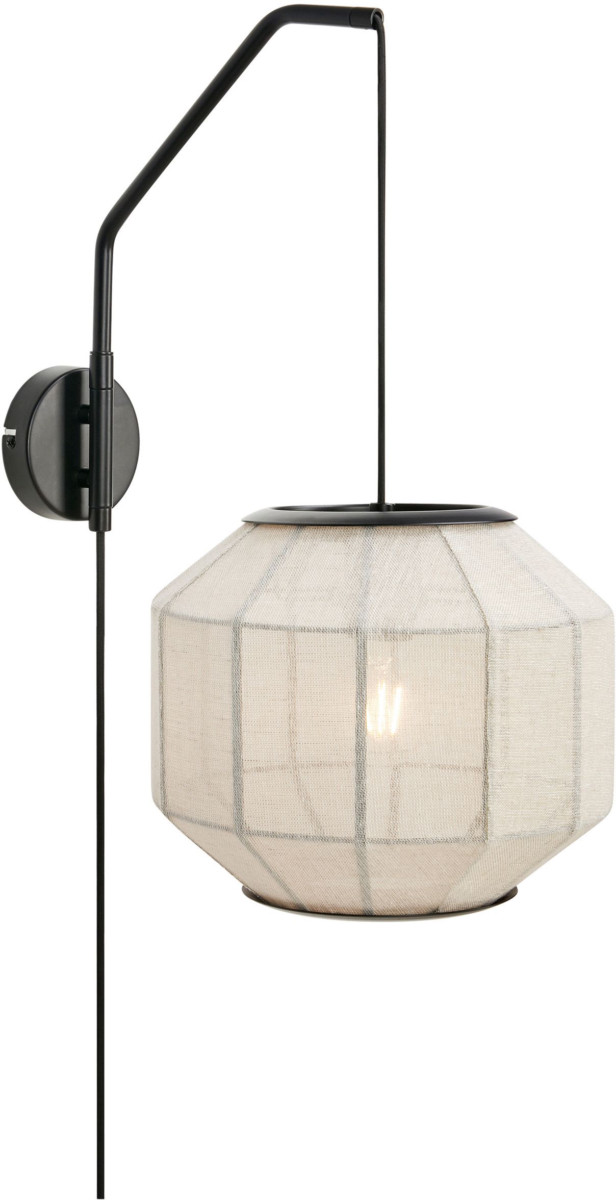 Markslöjd Asuka nástenná lampa 1x60 W biela-čierna 108957