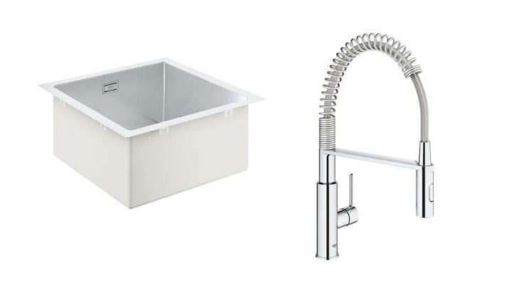 Súprava kuchynská batéria Grohe Get 30361000, nerezový drez Grohe K700 31578SD1