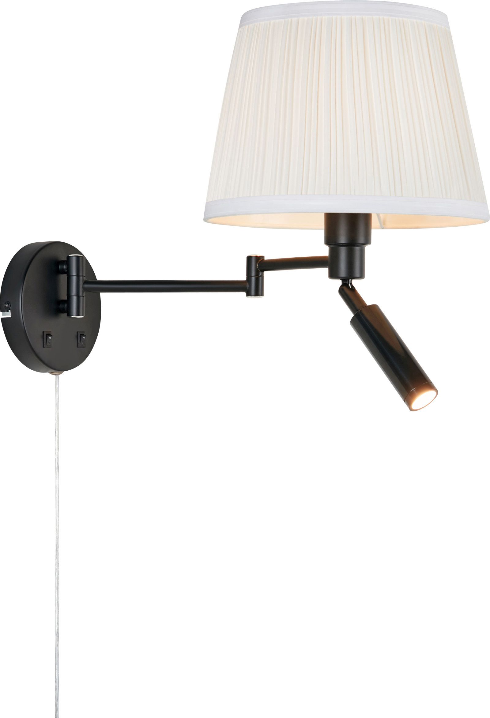 Markslöjd Pivot nástenná lampa 1x60 W čierna 109016