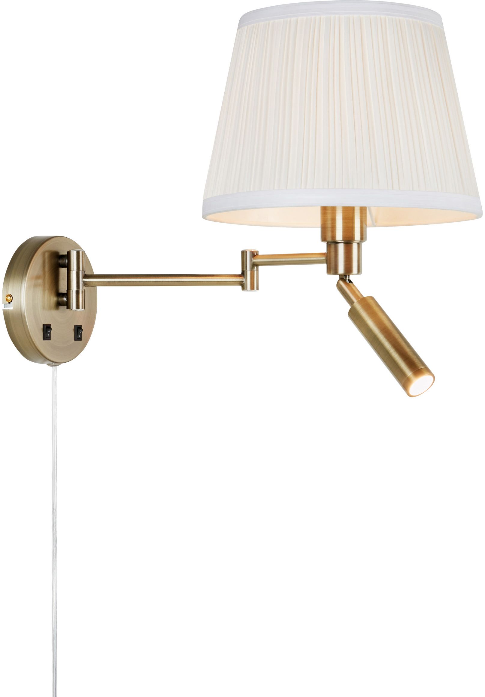 Markslöjd Pivot nástenná lampa 1x60 W mosadzná 109017