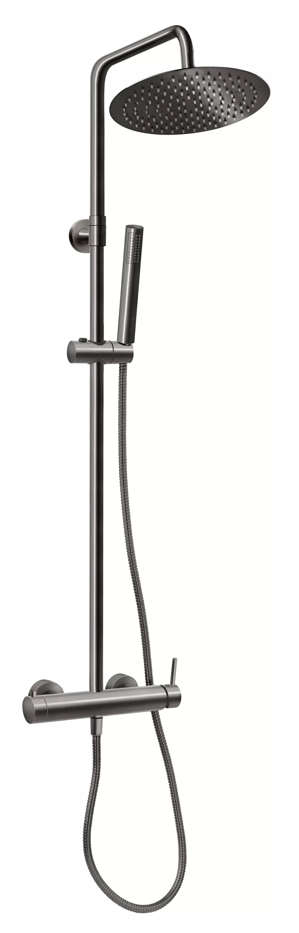 Ferro Ciriculus sprchová súprava nástenná s dažďovou sprchou grafitová NP85-BCK7UGM