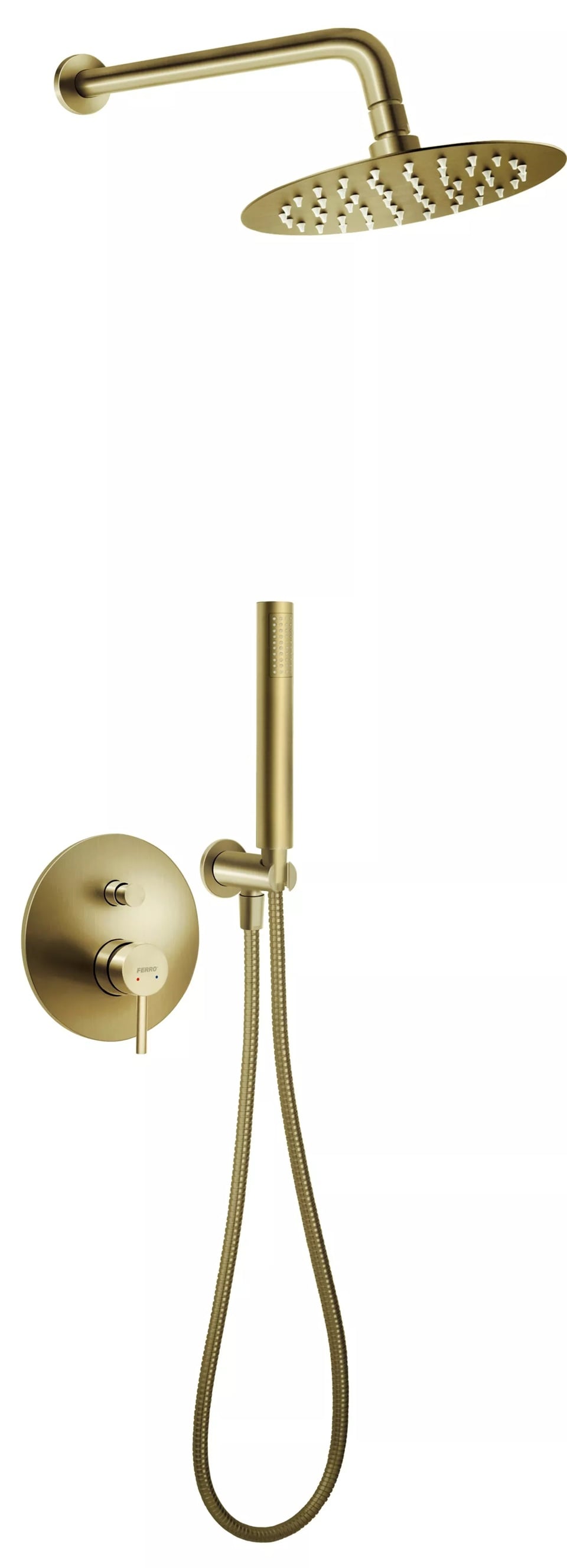 Ferro Ciriculus sprchová súprava podomietková s dažďovou sprchou zlatá BCK7PBG-SET1-S