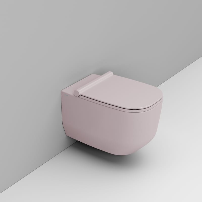 Ceramica Dolomite Alba wc misa závesné bez oplachovacieho kruhu ružová D502565