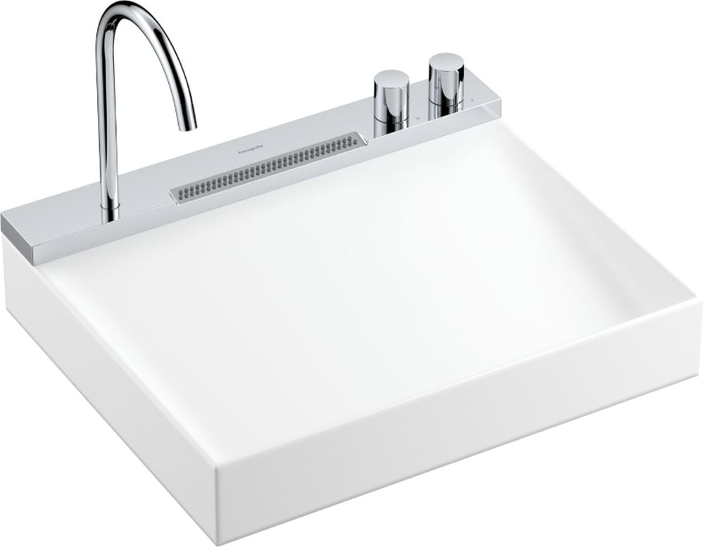 Hansgrohe Avalegra umývadlo s batériou 58x47.5 cm obdĺžnik klasické umývadlo-vstavané umývadlo biela 22472000