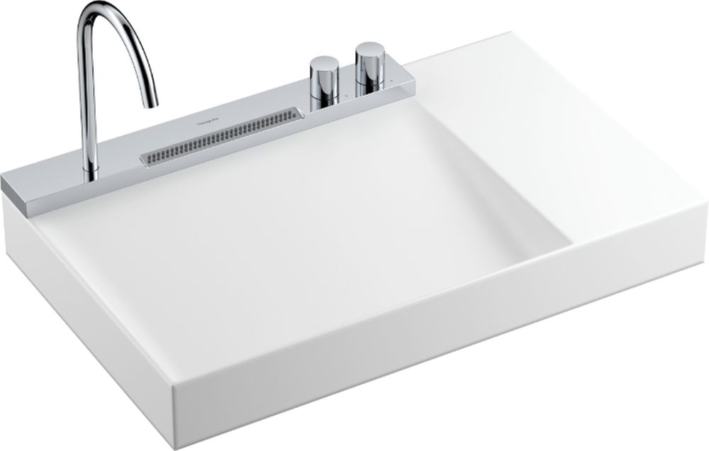 Hansgrohe Avalegra umývadlo s batériou 78x47.5 cm obdĺžnik klasické umývadlo-vstavané umývadlo biela 22473000