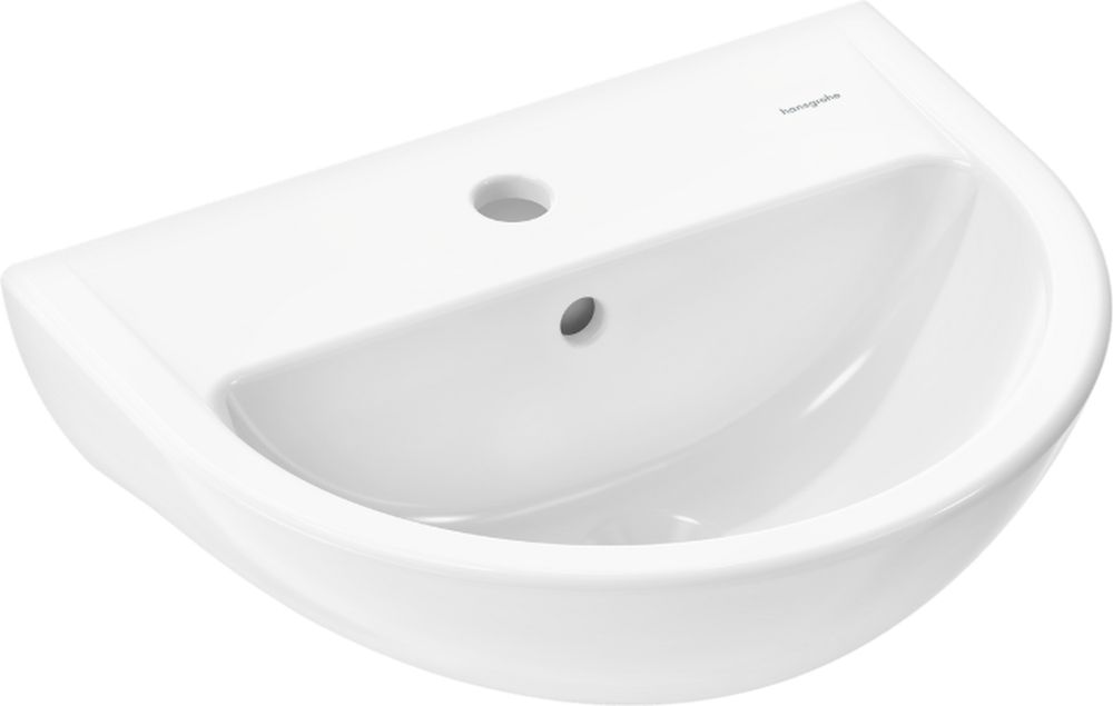 Hansgrohe GladeLake S umývadlo 60x49 cm polokrúhly klasické umývadlo biela 60102450