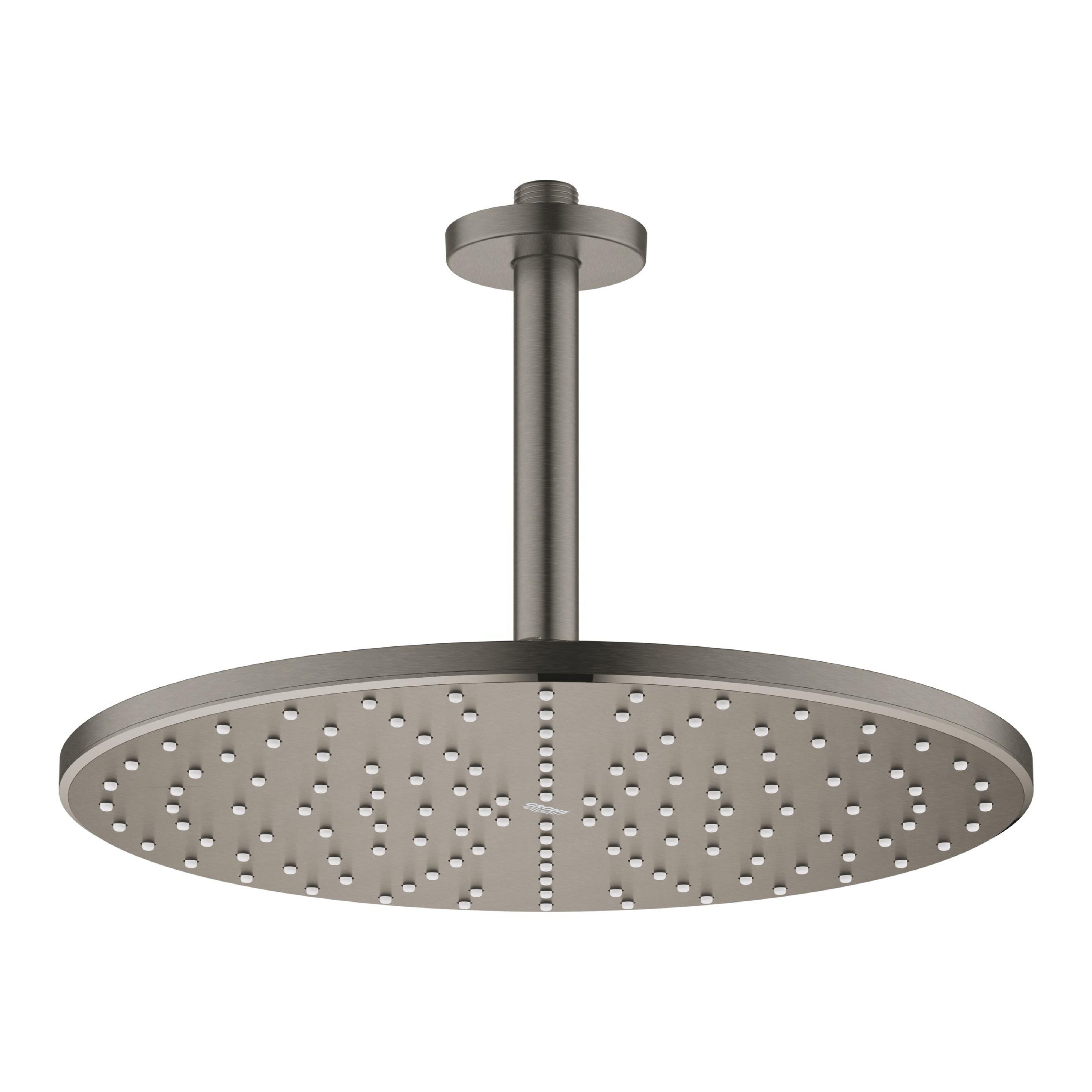 Grohe Rainshower horná sprcha so sprchovacím ramenom 31x31 cm okrúhly Brushed Hard Graphite 26560AL0