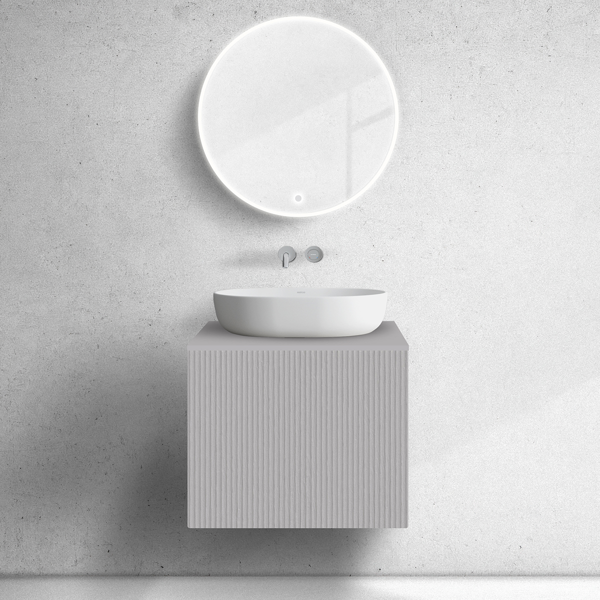 Oltens Lun skrinka 60x44.7x52 cm závesná kúpeľňová skrinka pod umývadlo 60027900