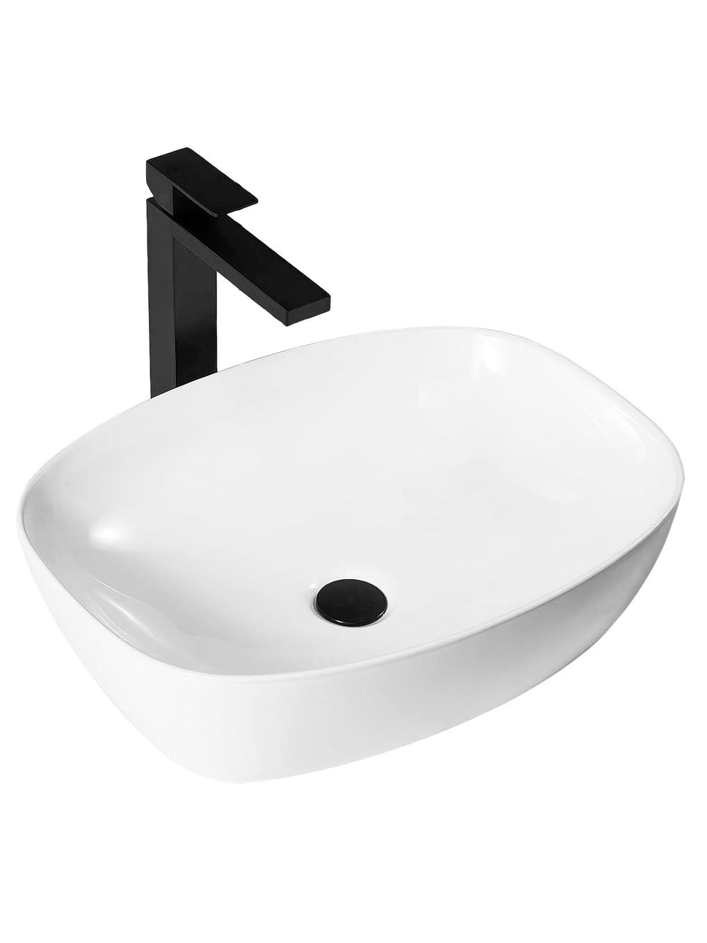 Rea Freja umývadlo 51x39.5 cm oválny pultové umývadlo biela REA-U6616