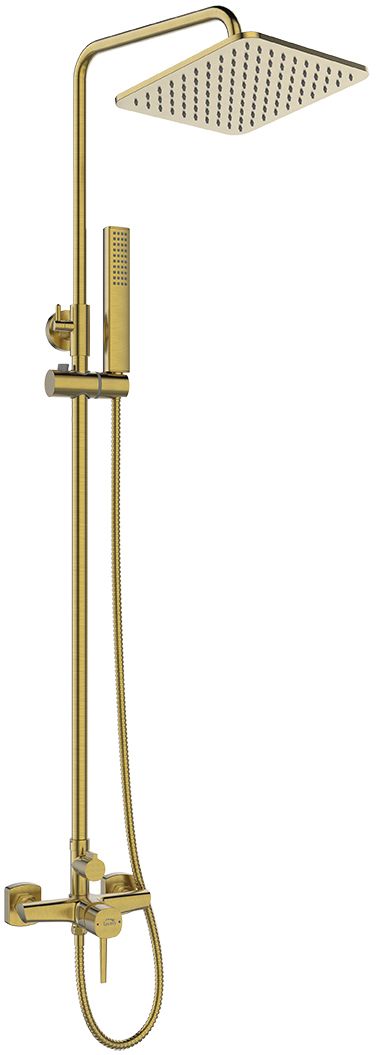 Laveo Pola sprchová súprava nástenná s dažďovou sprchou zlatá PLA_GBKX