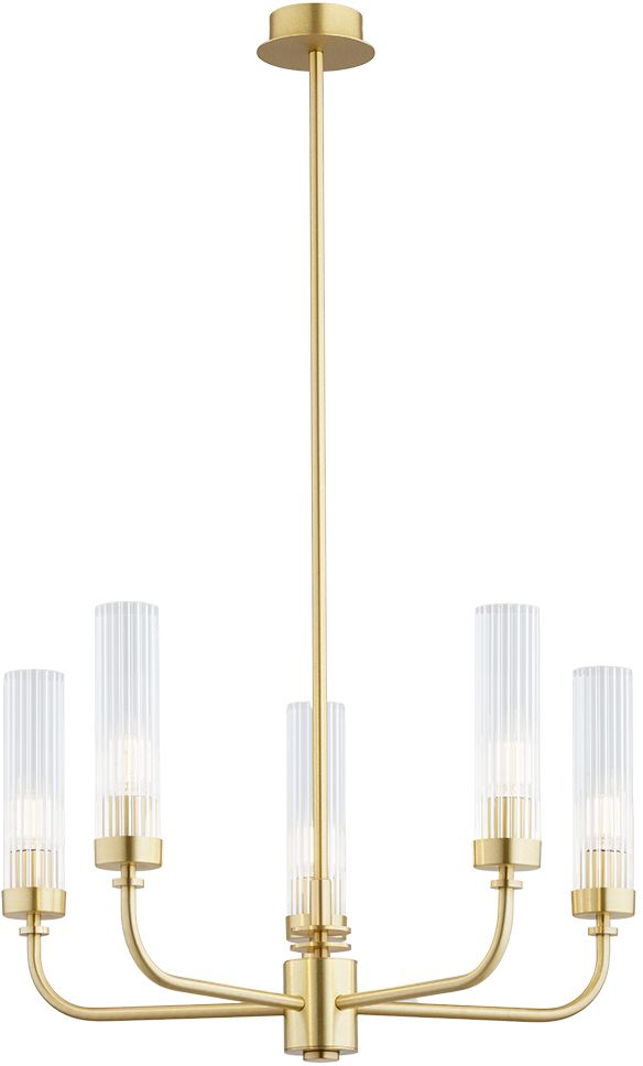 Argon Preston závesné svietidlo 5x7 W mosadzná-priehľadná 2196