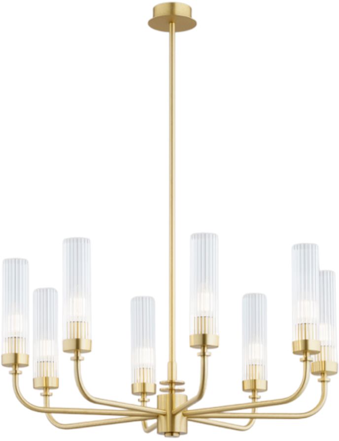 Argon Preston závesné svietidlo x7 W mosadzná-priehľadná 5082