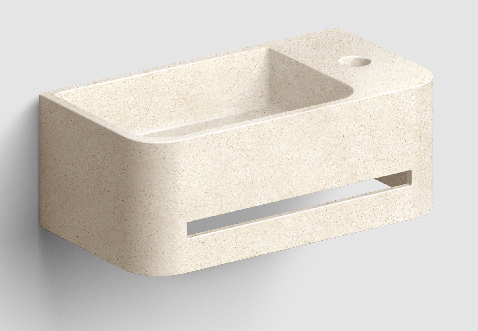 Clou InBe umývadlo 43x23 cm obdĺžnik klasické umývadlo hnedá/béžová IB/03.70030.02.01.R     