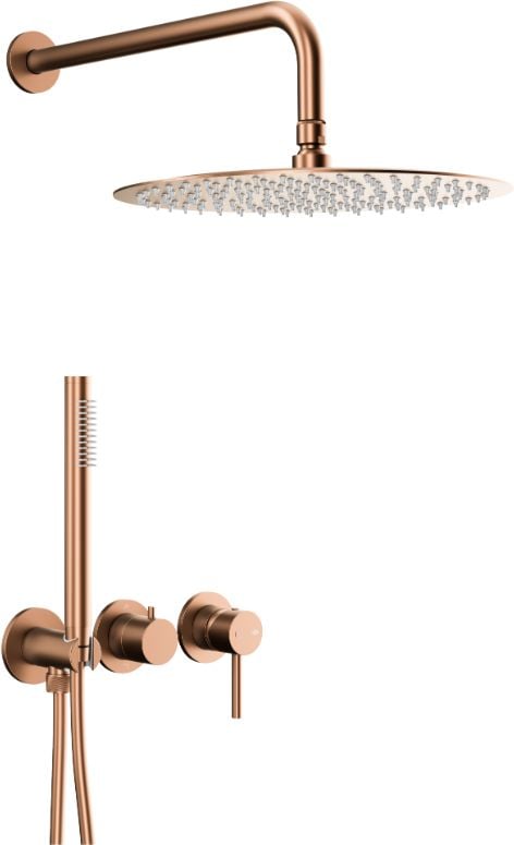 KFA Armatura Moza Rose Gold súprava vaňová/sprchová podomietková s dažďovou sprchou || 5039-511-34