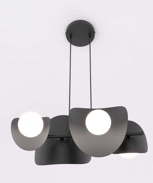 Emibig Elementi závesné svietidlo 4x8 W čierna 1491/4