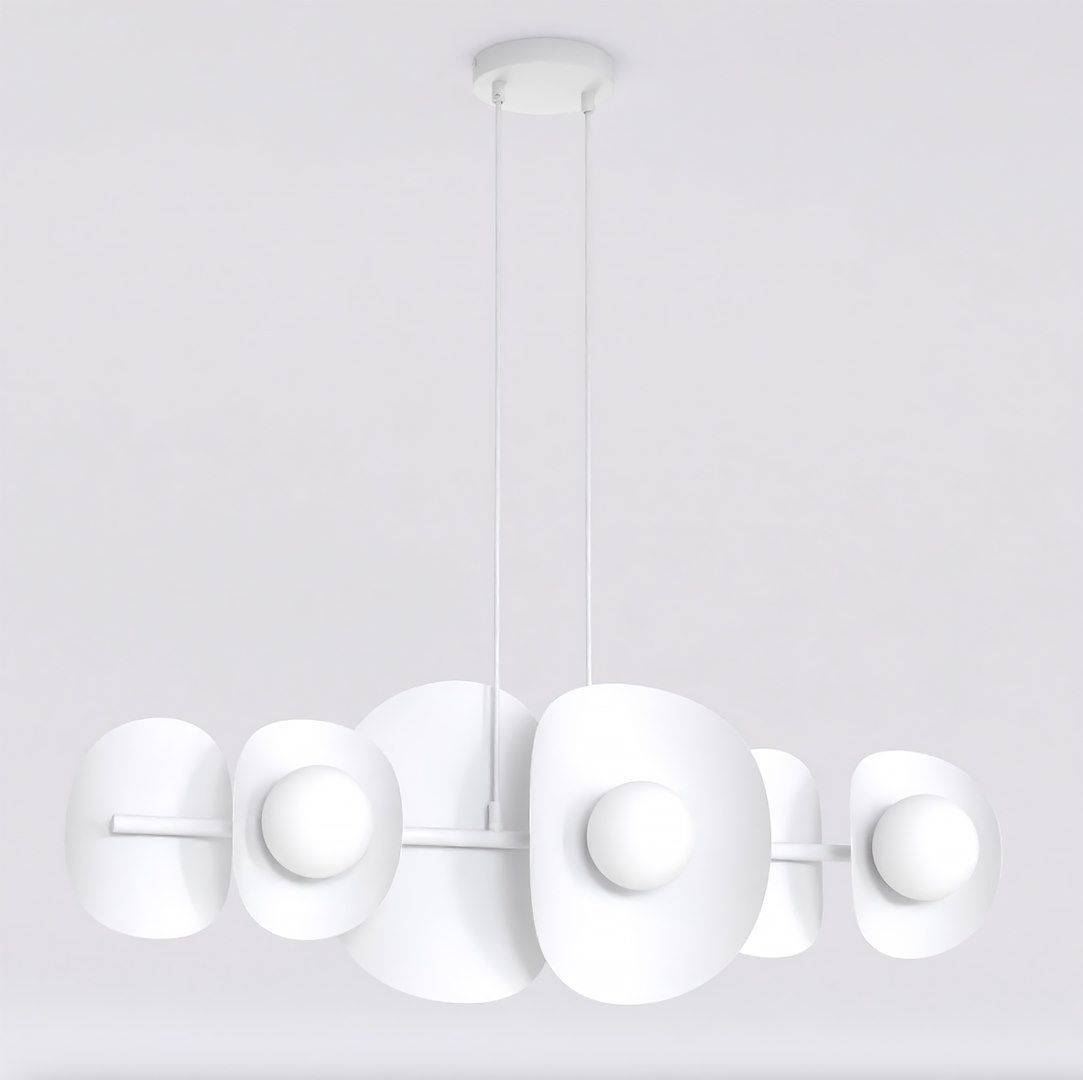 Emibig Elementi závesné svietidlo 6x8 W biela 1492/6